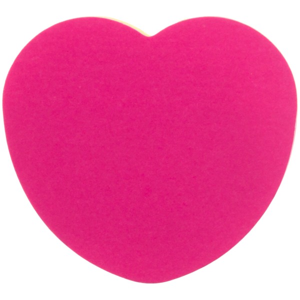 Блок для нотаток з липким шаром 45х50мм Economix Серце неоновий асорті 80 аркушів (12) Е20950