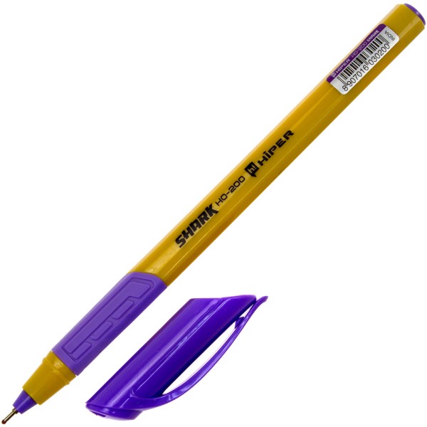 Ручка масляна кулькова Hiper Shark 0,7 мм фіолетова (10) (100) (1000) HO-200