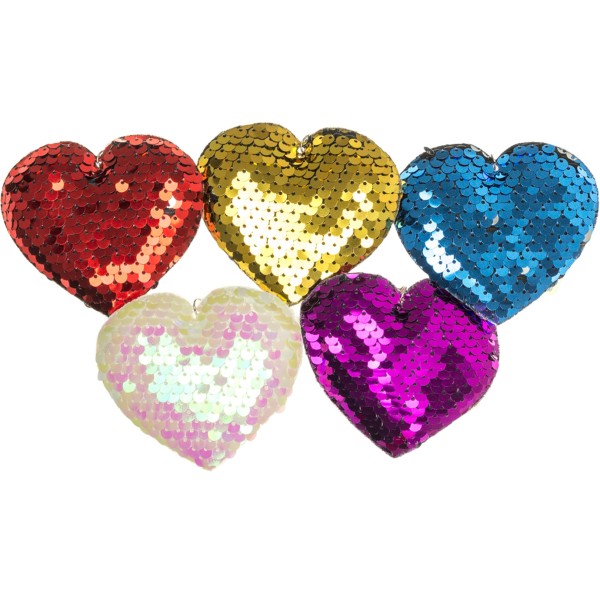 Брелок м'який "Сердечко" в паетках №2088 (12)