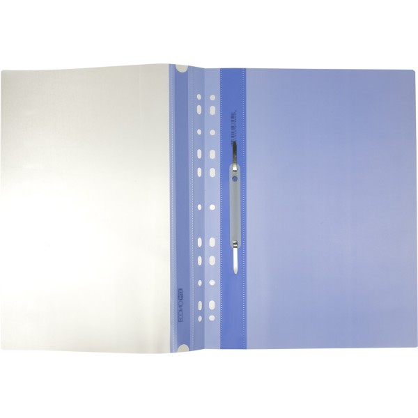 Папка-швидкозшивач Economix A4, з прозорим верхом, з перфорацією, глянцева, блакитна (10) (300) E31510-82