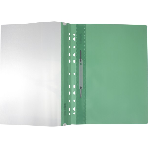 Папка-швидкозшивач Economix A4, з прозорим верхом, з перфорацією, глянцева, м'ята (10) (300) E31510-84