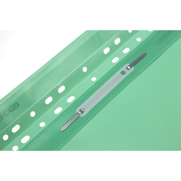 Папка-швидкозшивач Economix A4, з прозорим верхом, з перфорацією, глянцева, м'ята (10) (300) E31510-84