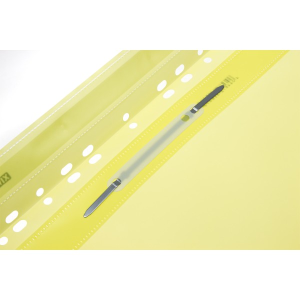 Папка-швидкозшивач Economix A4, з прозорим верхом, з перфорацією, глянцева, жовта (10) (300) E31510-85