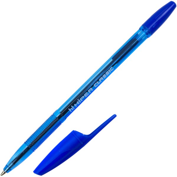 Ручка масляная Hiper Сlassic 1 мм синяя (50) (1000) (4000) HO-1147