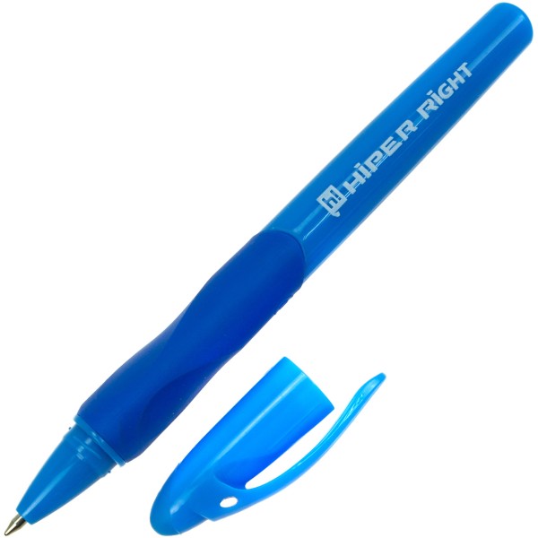 Ручка масляна Hiper тренажер для навчання письма 0,5 мм синя (12) (2400) HO-251-R  