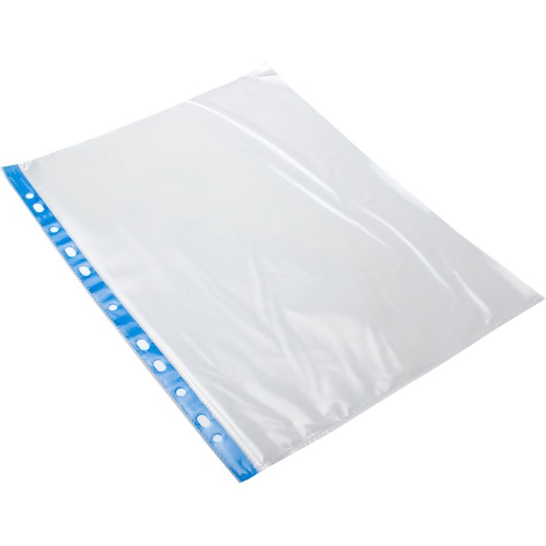 Файл А4+ Optima Lux глянцевий із синьою стрічкою 100шт в пачці (20 пачок/ящик) O35108-02