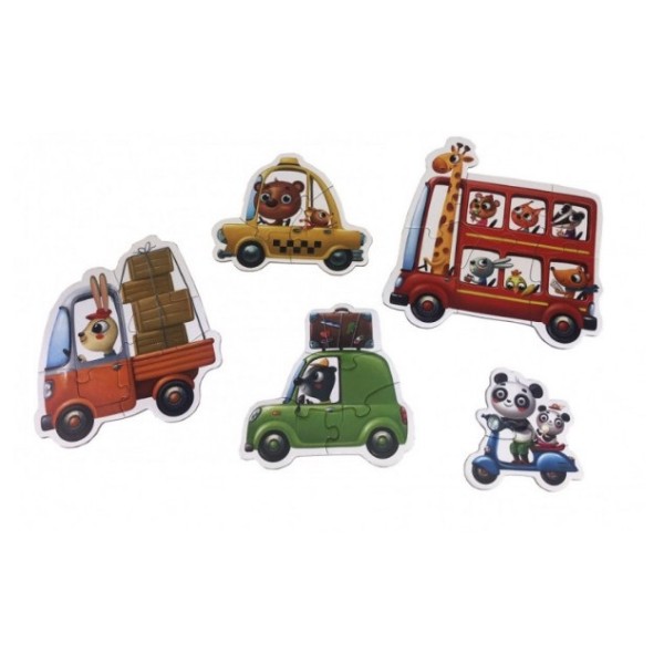 Пазли Puzzlika Машинки в тубусі 13784