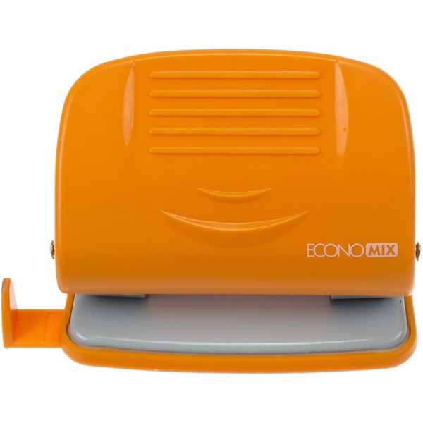 Дирокол Economix 20 аркушів з лінійкою, пластиковий помаранчевий (6) E40134-06
