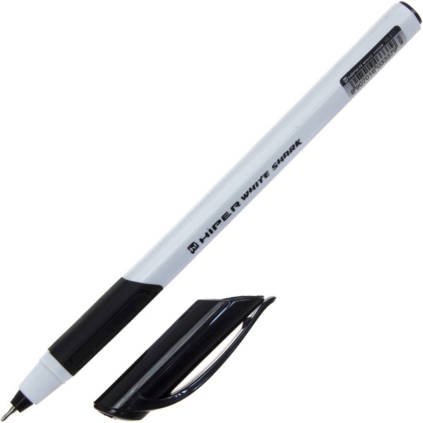 Ручка гелева Hiper White Shark 0,6 мм чорна (10) (100) HG-811