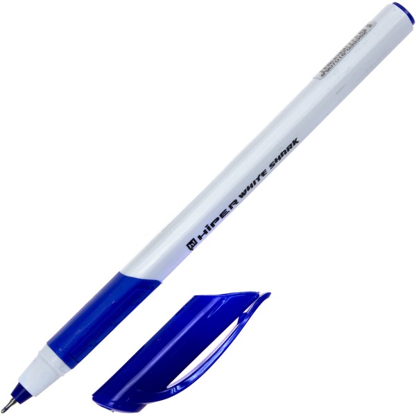 Ручка гелева Hiper White Shark 0,6 мм синя (10) (100) HG-811