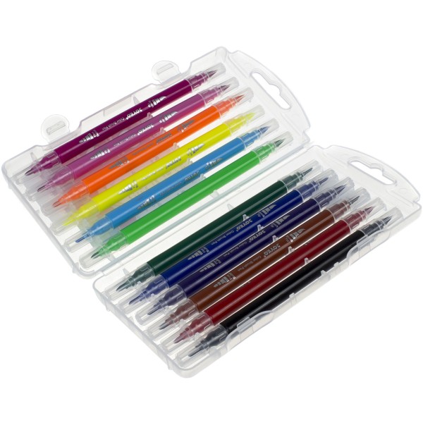 Фломастери-пензлики двосторонні Joyko 12 кольорів (1) (24) CLP-30/3050