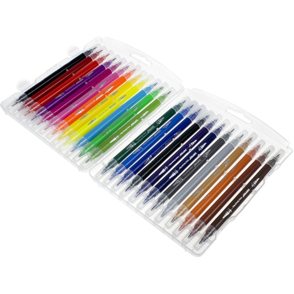 Фломастери-пензлики двосторонні Joyko 24 кольори (1) (12) CLP-31/3067