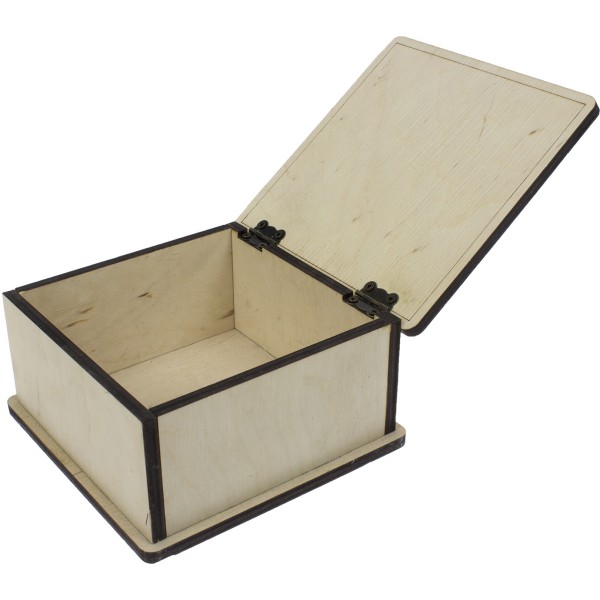 Коробка з різною кришкою Візерунок 1 12х12х5см фанера