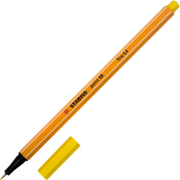 Файнлайнер Stabilo 88 0,4 мм yellow/желтый (10) 44