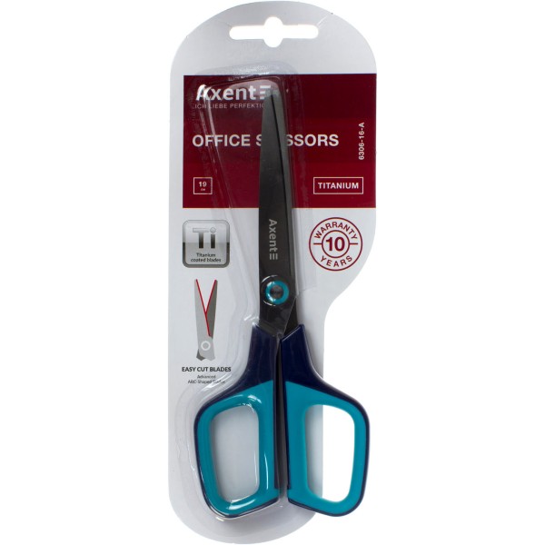 Ножиці офісні Axent Titanium 19 см синьо-фіолетові (12) 6306-16-A