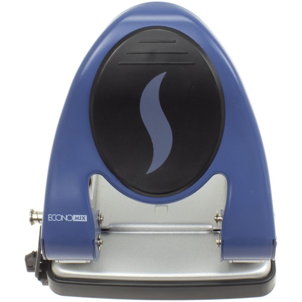 Дырокол Economix 30 листов линия, металлический синий E40118