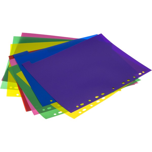  Розділювач сторінок Economix A4 пластиковий 12 кольорових розділювачів (25) №E30808