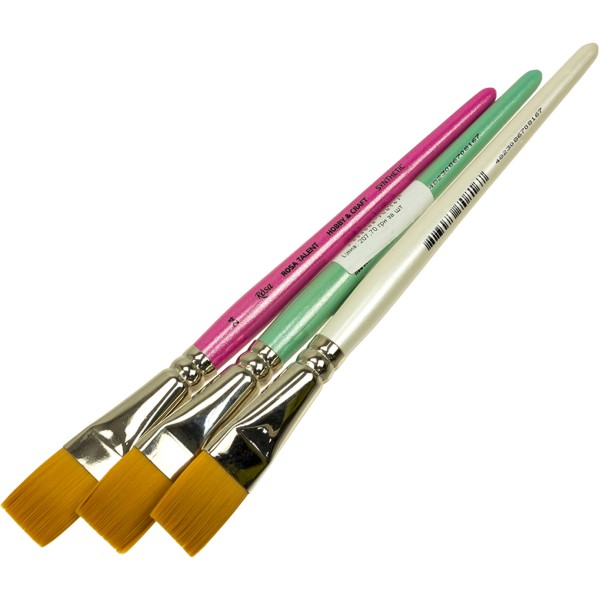 Пензлик художній Rosa Talent Hobby&Craft синтетика плоский,к.р.8167 24,