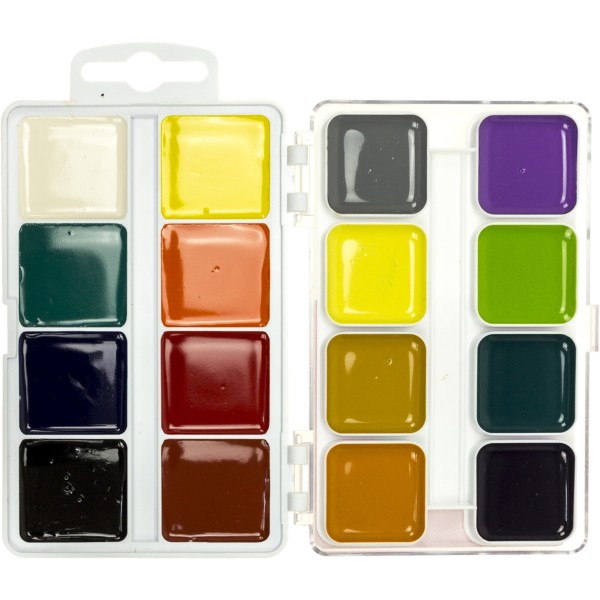 Акварель 16 кольорів Захоплення без пензлика, пластик Гамма UA (20) №200107  