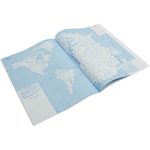 Контурна карта A4 Географія. Регіони та країни 10 кл 0257/3241 Картографія