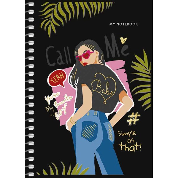  Блокнот на пружине A6 80 листов клетка картонная обложка Student Школярик (4) (144) №A6-SC-080-6087K