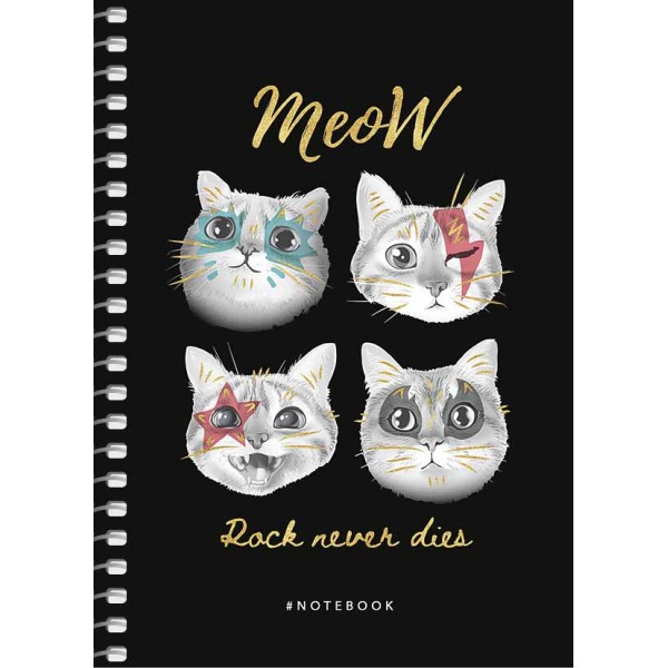  Блокнот на пружине A6 80 листов клетка картонная обложка Student Школярик (4) (144) №A6-SC-080-6087K