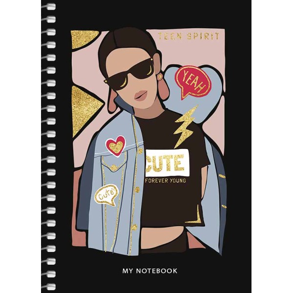  Блокнот на пружине A6 80 листов клетка картонная обложка Student Школярик (4) (144) №A6-SC-080-6087K