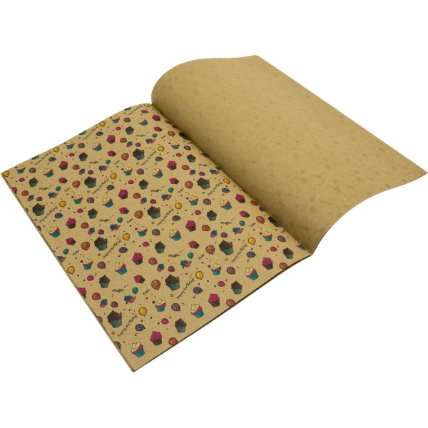 Набор цветной бумаги Крафт узоры Премиум А4 12 листов (25) КПК-А4-12 Апельсин