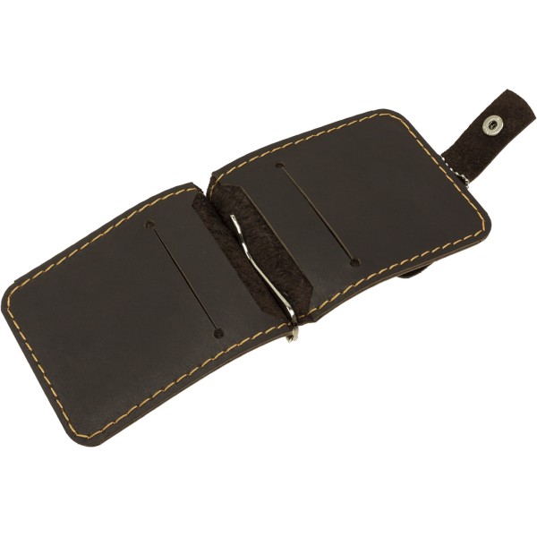 Тримач для грошей коричневий лак Breidon 