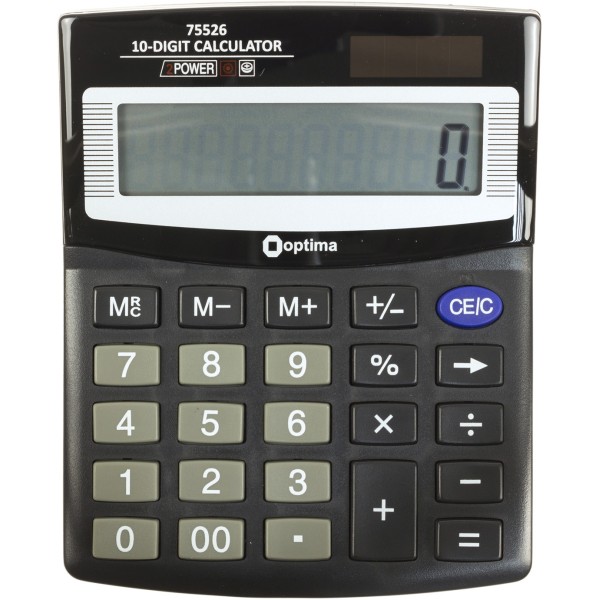  Калькулятор Optima 10-розрядний 125х100х27мм (1) (20) №O75526