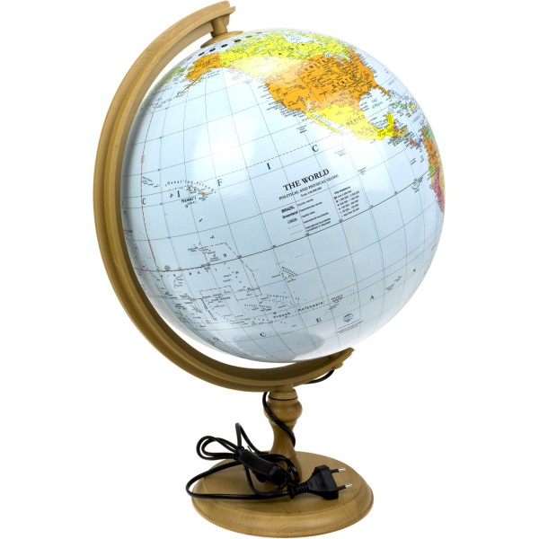 Глобус 320 мм політичний з підсвічуванням, 1: 4000000, в коробці №0324