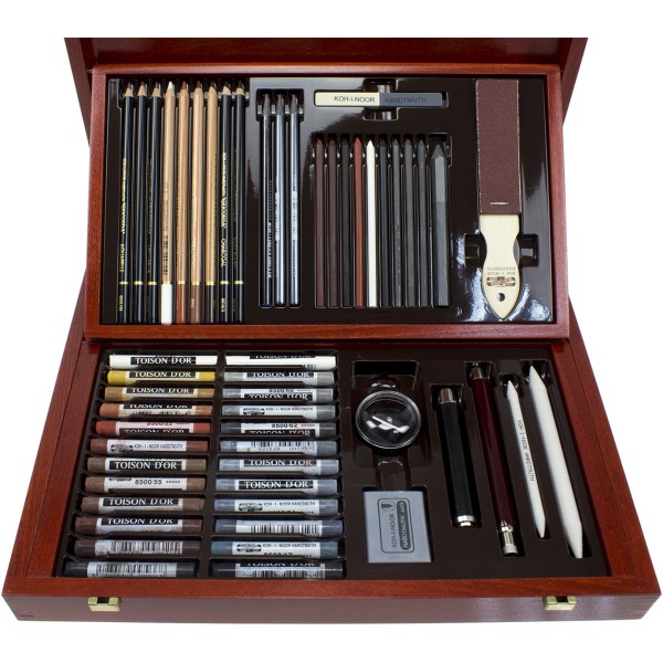 Набір художній 54 предмета Koh-i-noor Gioconda Polycolor велика дерев'яна коробка 8896 / 1/5532