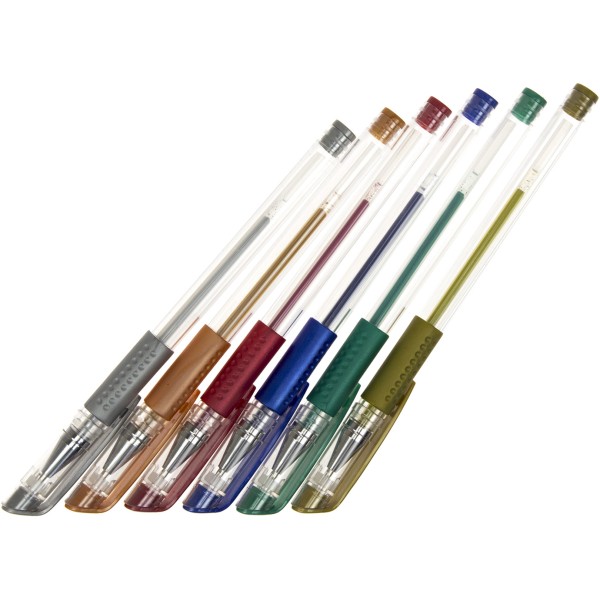Набір ручок кулькових Economix Metallic 6 кольорів (12) E11952