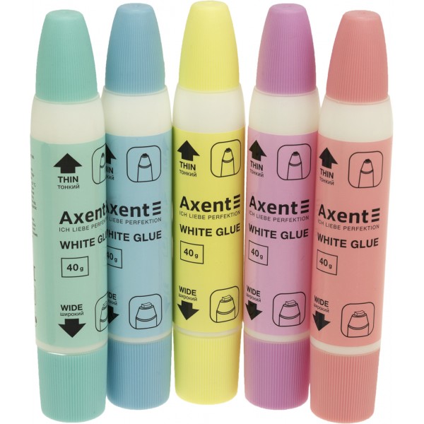Клей ПВА Axent 40 г 2 аплікатора (30) (360) №7202-A