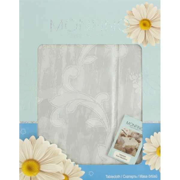  Скатертина синтетична Ромашка 145х220 см в подарунковій упаковці (32) №MF8260