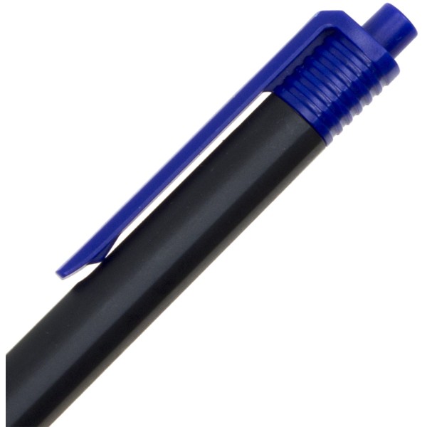 Ручка автоматична кулькова Radius TRIXO синя, чорний корпус (12)