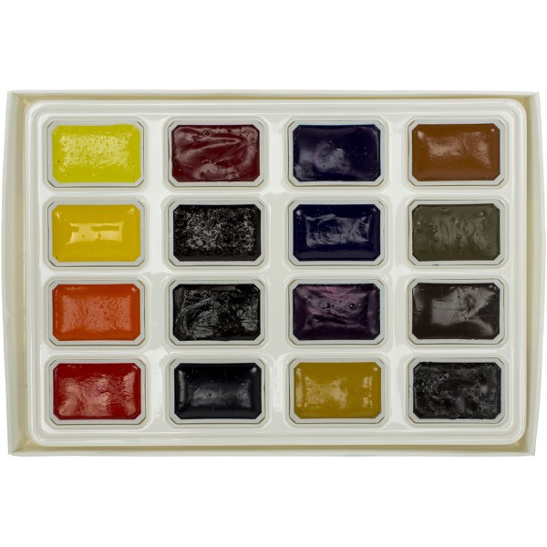 Набір акварельних фарб 16 кольорів кювета, картон, Rosa Studio 340204