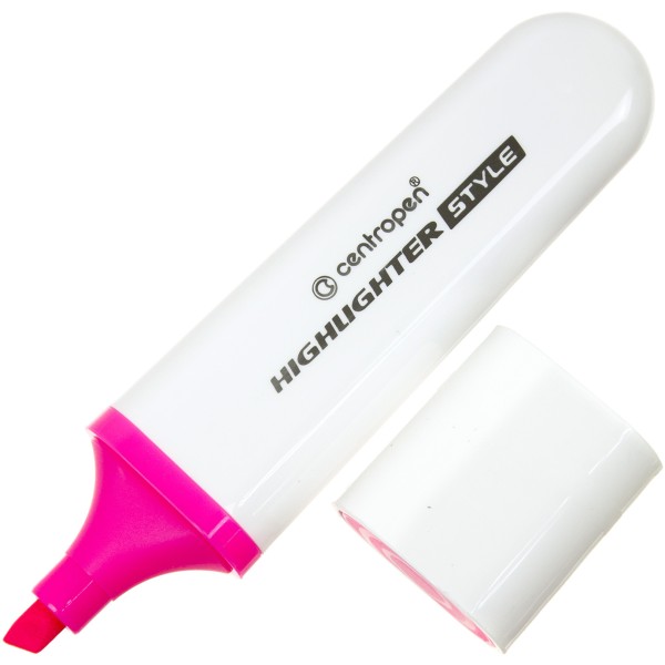 Текстмаркер Centropen клиновидный Highlighter Style 1-4,6 мм розовый (10) 6252 / 53/7647