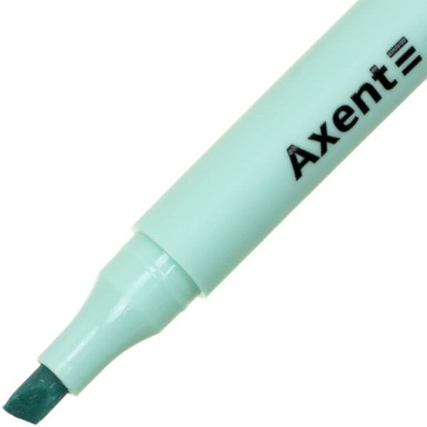  Текстмаркер Axent клиновидний Highlighter Pastel 2-4 мм бірюзовий (12) (144) №2533-09-A