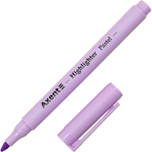  Текстмаркер Axent клиновидный Highlighter Pastel 2-4 мм лавандовый (12) (144) №2533-36-A