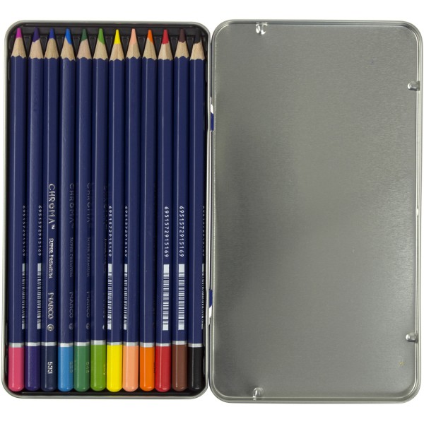 Олівці кольорові 12 кольорів Marco Chroma металева коробка (12) (72) 8010-12TN/1343