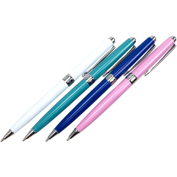 Ручка автоматична кулькова з поворотом металева Baixin (12) №BP917-4-5-6-7