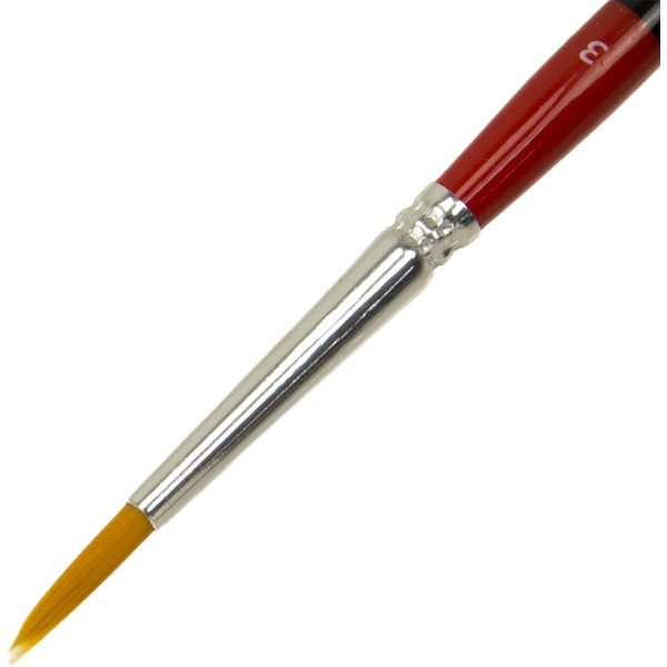 Кисточка художественная синтетика круглая 3 Rosa Start короткая ручка 111/18611103