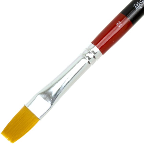 Пензлик художній синтетика плоский 12 Rosa Start коротка ручка 101/18610112