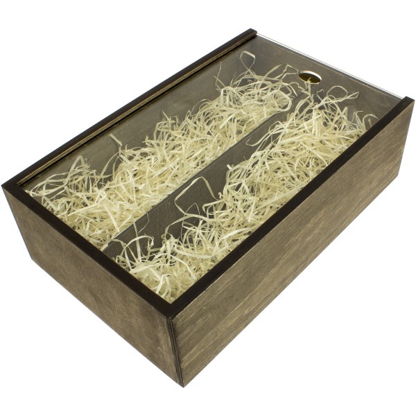 Коробка для напоїв 38х23х12см фанера лакована