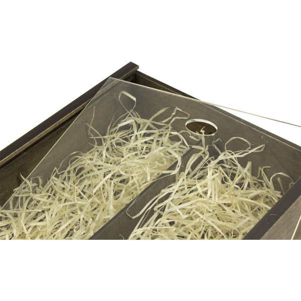 Коробка для напоїв 38х23х12см фанера лакована