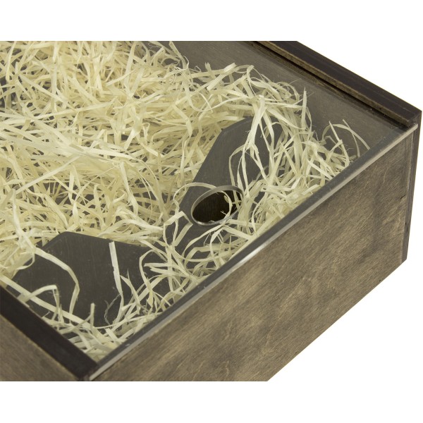 Коробка для напоїв 38х23х12см фанера лакована