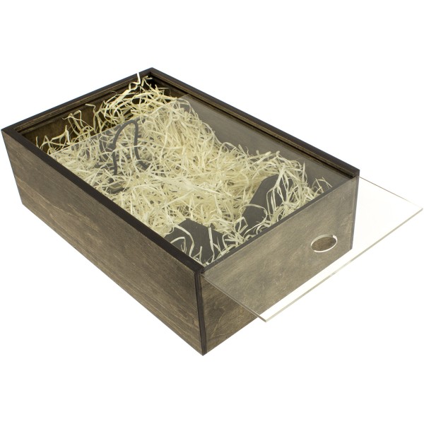 Коробка для напоїв 38х23х12см фанера лакована