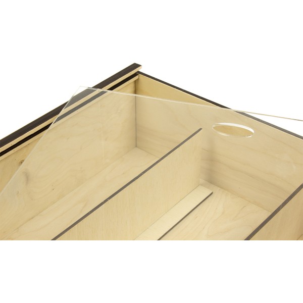 Коробка для напоїв 38х34х12см фанера