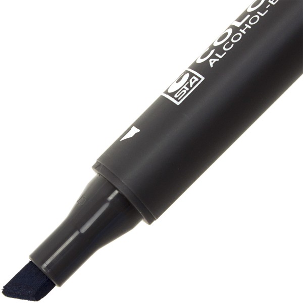 Маркер художественный двусторонний STA королевский синий (6) 3202-70